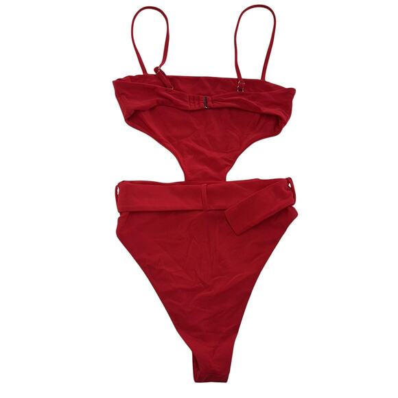 Camila Coelho Swimsuit Womens XS Red Paulista One Piece Cutout Monokini Swimwear - Picture 5 of 10